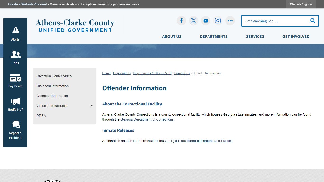 Offender Information - Athens-Clarke County, GA - Official Website